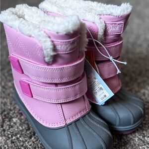 Cat & Jack Pink and Gray Snow Boots